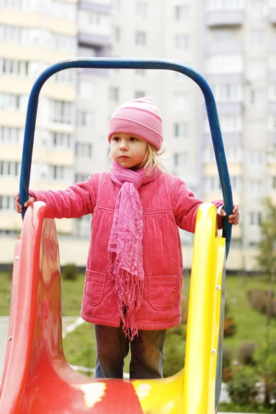 Beautiful little girl on nature — Stock Photo, Image