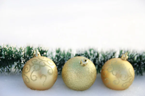 Frame with a toy in the snow — Stock Photo, Image