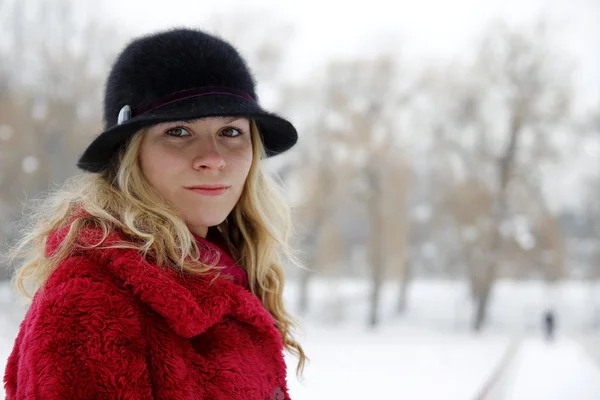 The girl in winter — Stock Photo, Image