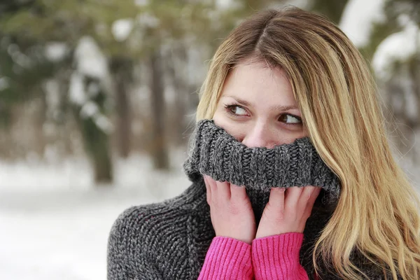 La muchacha en invierno —  Fotos de Stock