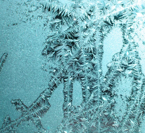 Frost på glas bakgrund — Stockfoto