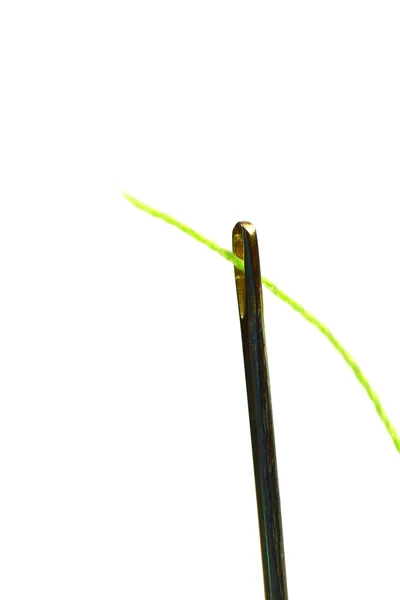 Makro nål och tråd — Stockfoto