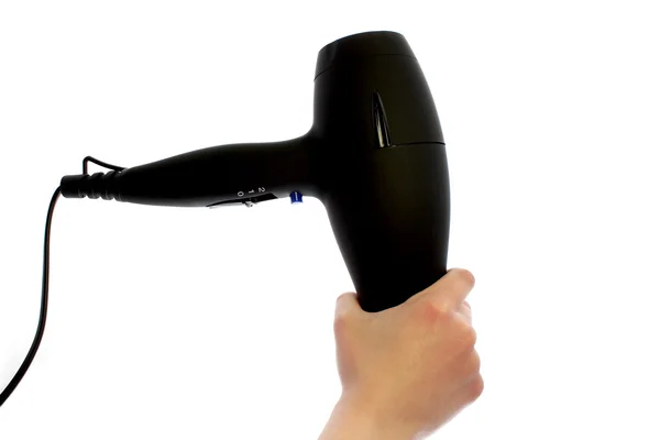 Hairdryer in hand isolated — Stock Photo, Image