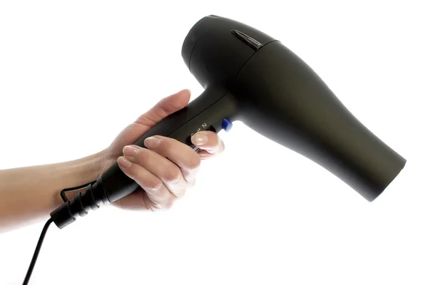 Hairdryer in hand isolate — Stock Photo, Image