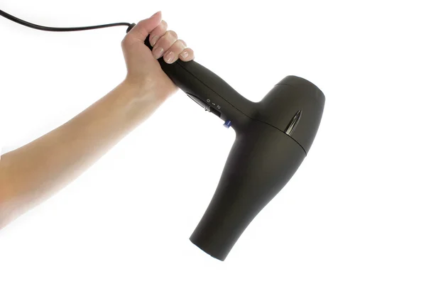 Hairdryer in hand isolate — Stock Photo, Image