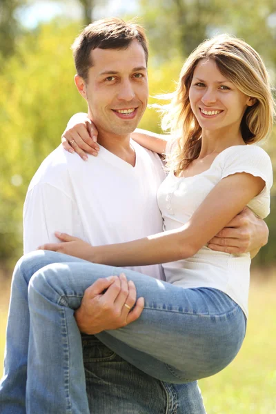 Couple in love outdoors Stock Picture