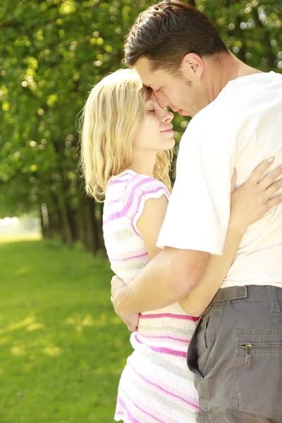 Couple in love outdoors — Stock Photo, Image