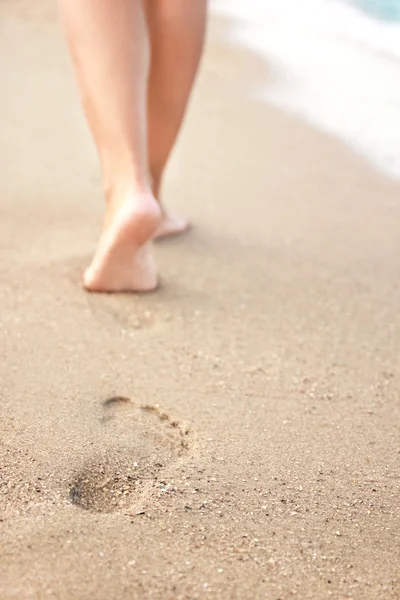 Footprints in the sand — Stock Photo, Image