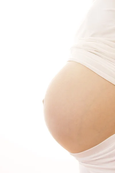 The pregnant woman on a white background Stock Picture