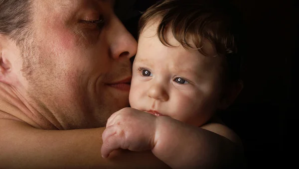 Vater mit kleinem Kind — Stockfoto