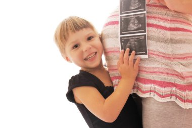 Hamile kadın ve bebek.