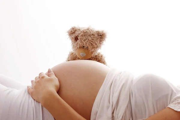 Stomach pregnant woman — Stock Photo, Image