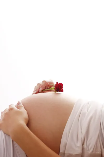 Mage gravid kvinna — Stockfoto