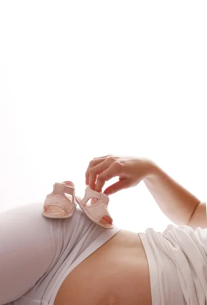 Stomach pregnant woman — Stock Photo, Image