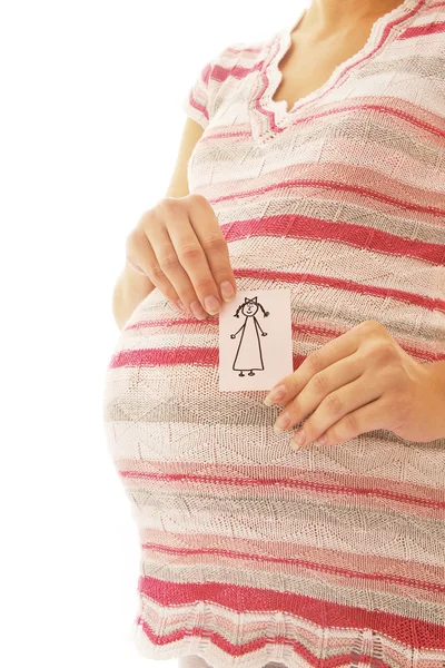 孕妇的贴纸 — 图库照片