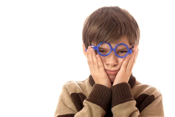 Young boy on a white background — Stock Photo, Image