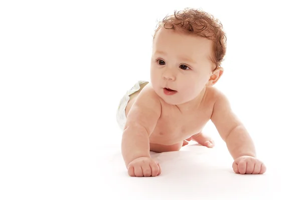 Infant baby on white background — Stock Photo, Image