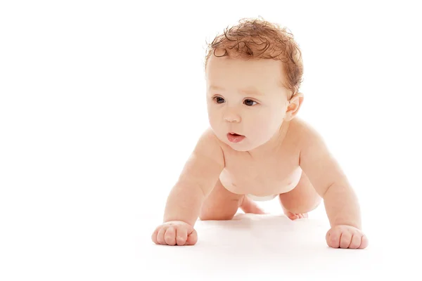 Spädbarn baby på vit bakgrund — Stockfoto