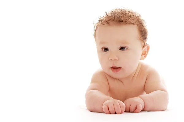 Infant baby on white background — Stock Photo, Image