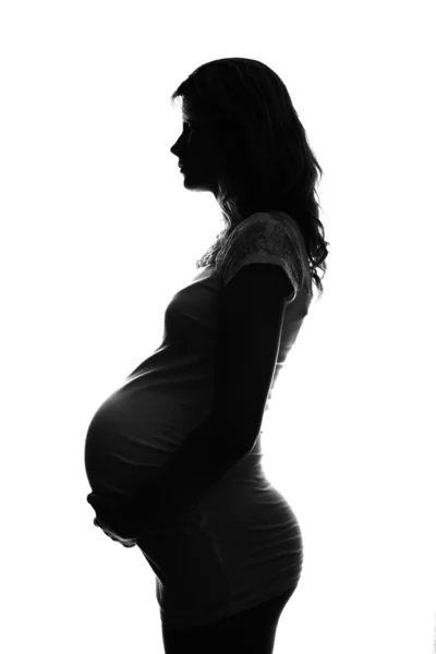 Pregnant woman silhouette Stock Photo