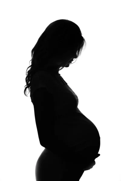 Pregnant woman silhouette Stock Photo