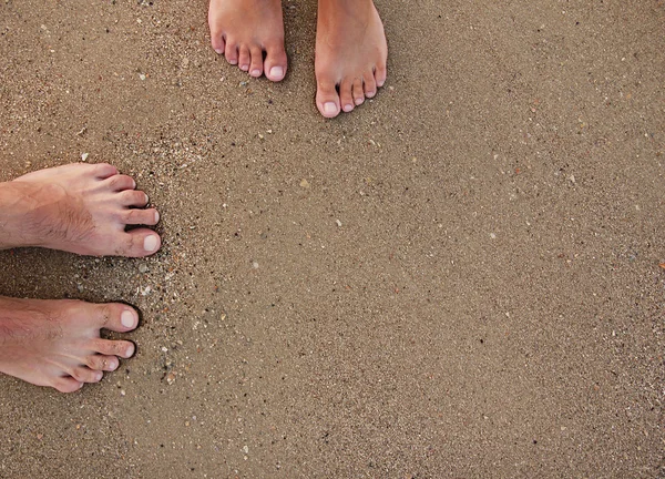 해변에 발자국 — 스톡 사진