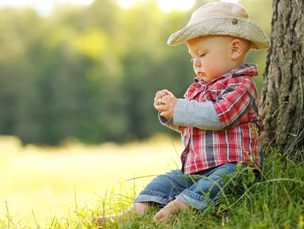 Cowboy baby — Stock Photo, Image