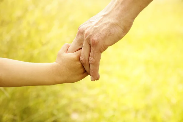 Mãos de pais e filhos Imagem De Stock