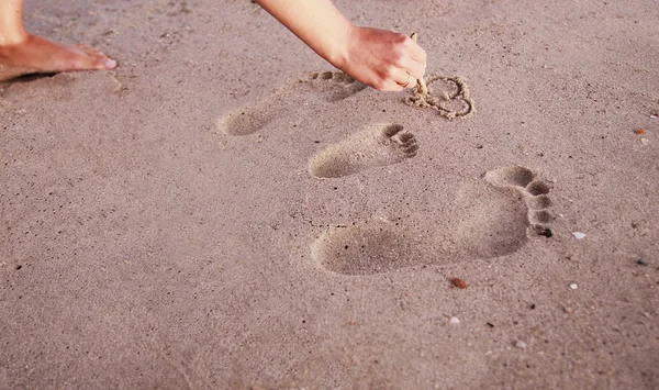 Family footprints — Stock Photo, Image