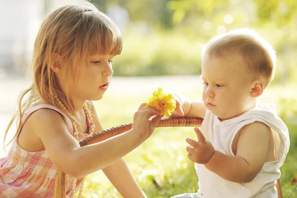 Little brother and sister — Stock Photo, Image