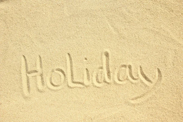 Word Holiday Inscription Beach Concept — Foto Stock