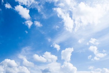 Atmosferde bulutlar olan güzel bir gökyüzü