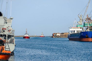 Liepaja, Letonya, 19 Ağustos 2022. Liepaja Limanı 'na giriş görüntüsü. 