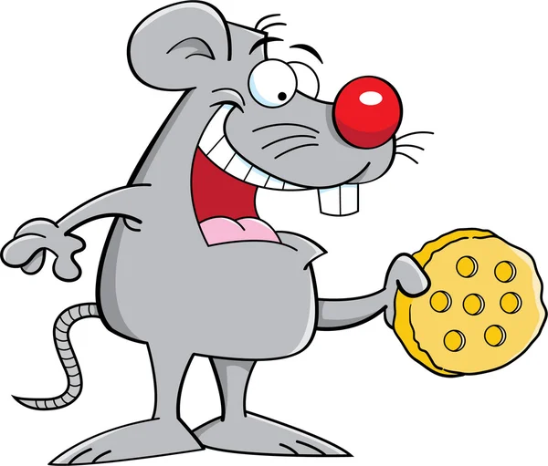 チーズ入りマウス — ストックベクタ