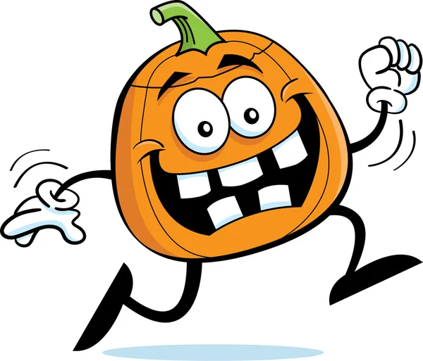 Running Pumpkin — Stock Vector