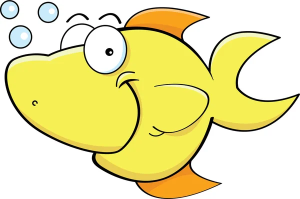 幸せの黄色い魚 — ストックベクタ