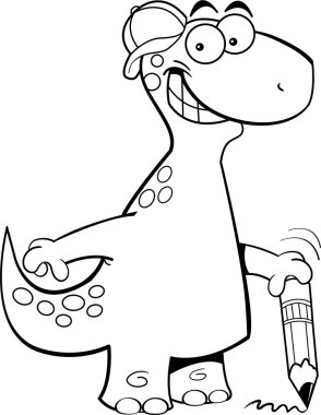 kalem tutan brontosaurus