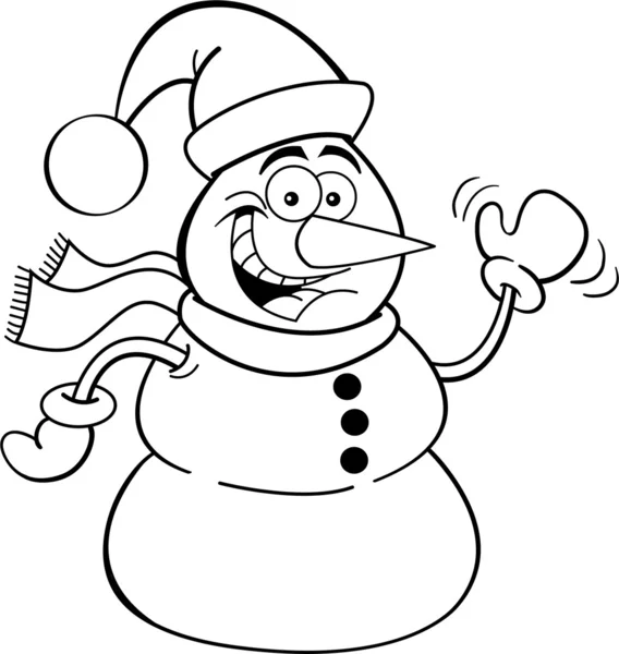 Santa sneeuwpop — Stockvector
