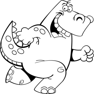 çalışan dinozor