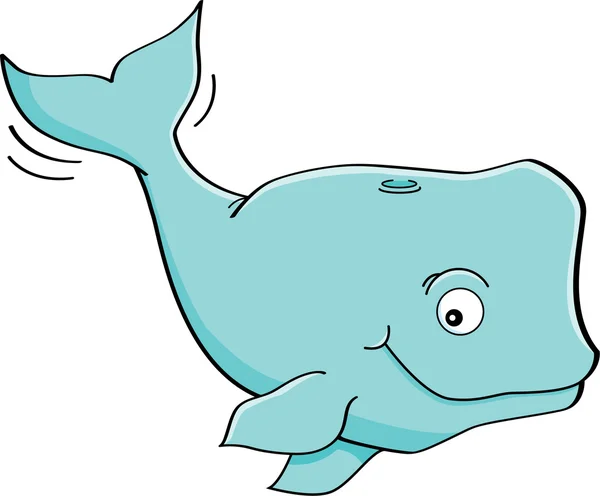 幸せなクジラ — ストックベクタ