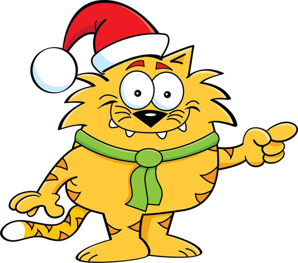 Cat Santa — Stock Vector