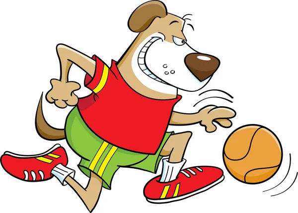 Chien de basket-ball — Image vectorielle