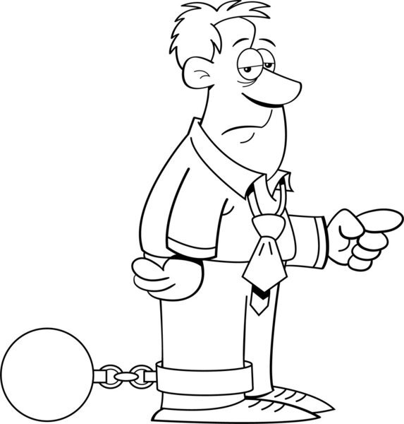 Человек с шарами и цепями
