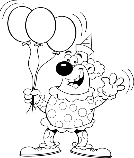 Clown avec ballons — Image vectorielle