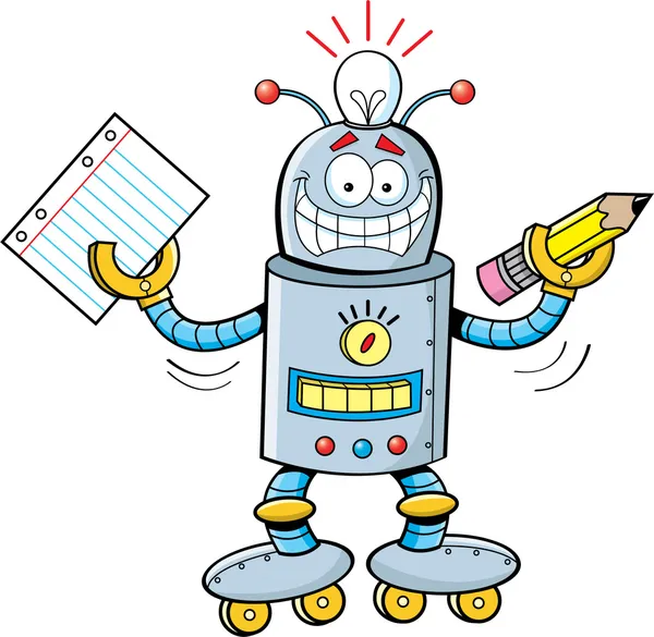 Robot diák — Stock Vector