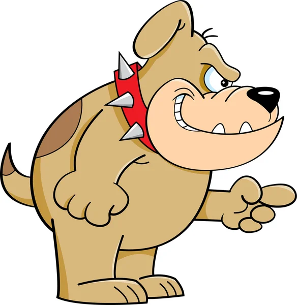 Cartoon boos bulldog — Stockvector