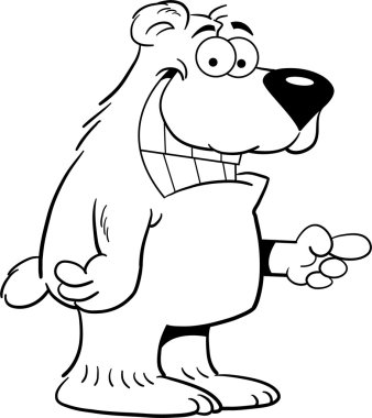 ayı işaret eden karikatür