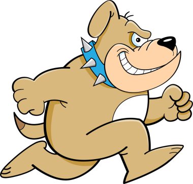 karikatür çalışan bulldog