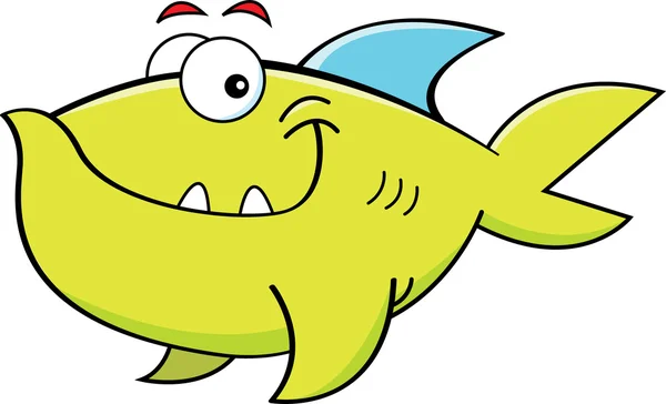 Dessin animé poisson souriant — Image vectorielle