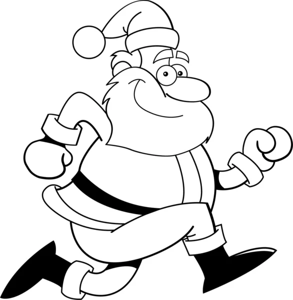 Dibujos animados Santa Claus corriendo — Archivo Imágenes Vectoriales